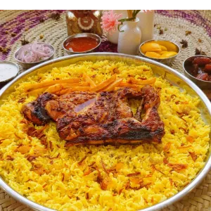 Chicken mandi met rijst
