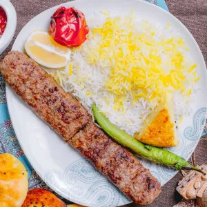 Rijst met kabab