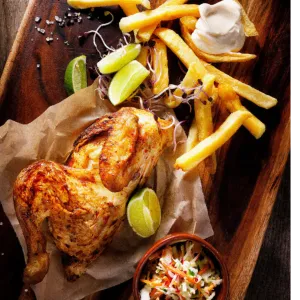 Halve kip menu