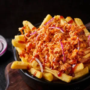 Loaded fries kipsaté