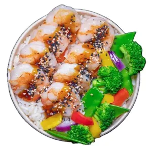 Grilled prawn met rijst