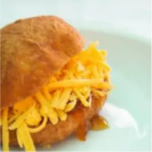Vetkoek with Cheese and Jam