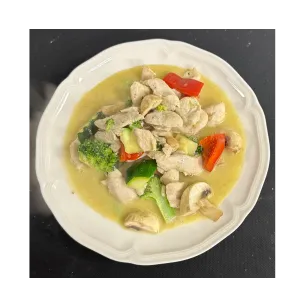 45. Groene curry met kip