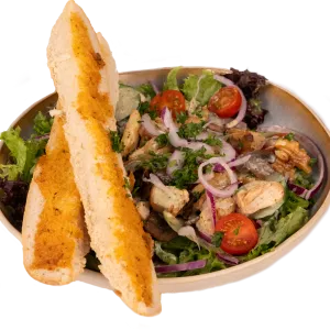 Grilled chicken caesar salad