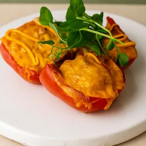 Koolhydraatarme paprika tuna melt