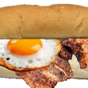 Br. gebakken ei met spek