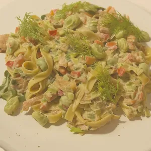 Tagliatella pasta met gerookte zalm extra