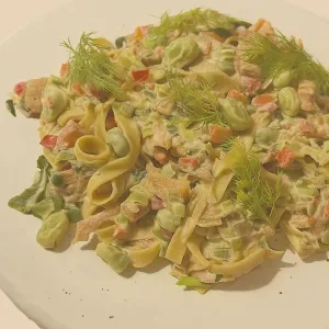 Tagliatelle met gerookte zalm