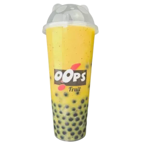 Ananas, mango en kiwi boba smoothie