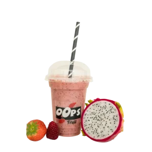 Aardbei, framboos en drakenfruit