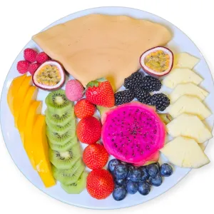 Pannenkoek met luxe fruitsalade