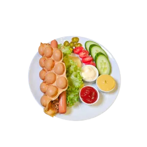 Hotdog Hartig bubbel wafel