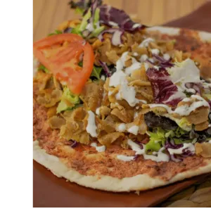 Turkse pizza kaas en mix döner
