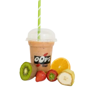 Sinaasappel, mango, kiwi en aardbei