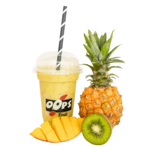 Ananas, kiwi en mango