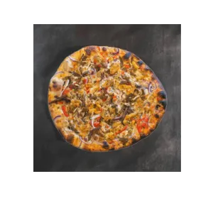 Pizza shoarma speciaal met bakje knoflooksaus