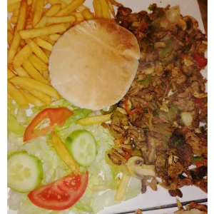 Shoarma gyros schotel