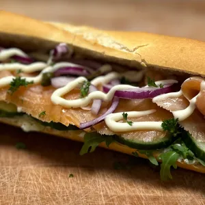 Broodje gerookte zalm