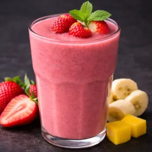 Banana strawberry mango smoothie 400ml