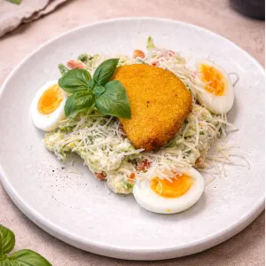 Kip cordon blue met Caesar stamppot