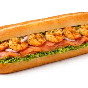 Broodje zalm scampi's