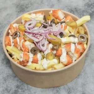 Loaded frries Chickentender 100% Halal