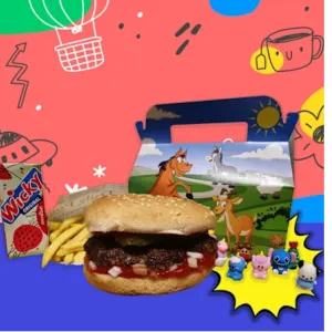 Happy meal met hamburger 100% Halal
