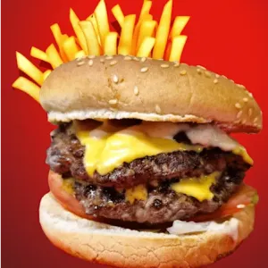 Double cheeseburger menu 100% Halal