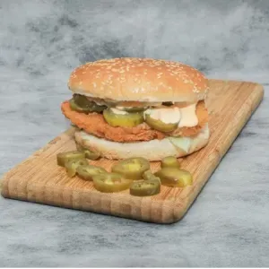 Spicy kipburger 100% Halal