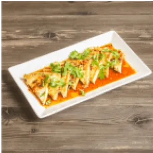 Fried tofu with chili & sesame sauce / 辣椒芝麻酱炸豆腐