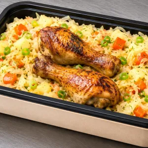 Surinaamse zuurkool en kip uit de oven