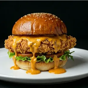 Chicken crispy dubbel burger