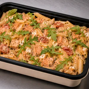Pasta met zalm