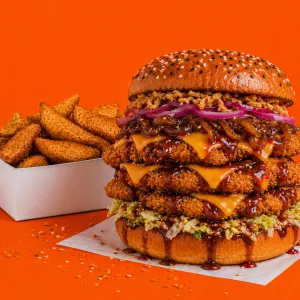 3x Dubbele korean BBQ Chickenburger