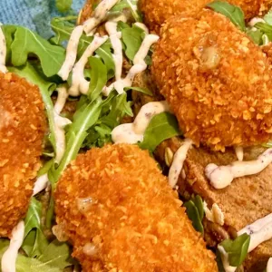 Truffelkroketjes op brood
