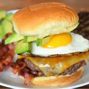 Egg-Becon Burger Halal
