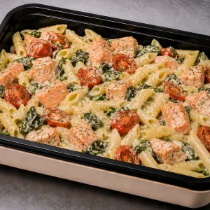 Zalmpasta met dille roomsaus