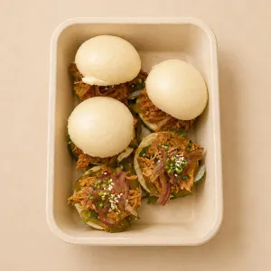 Gestoomde bao bun