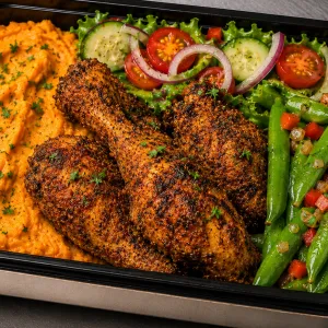 Kentucky kippetjes met zoete aardappelpuree