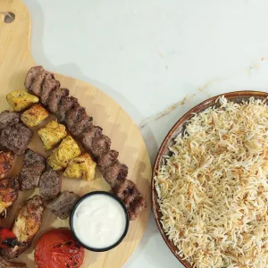 Afghaanse Kebab Schotel voor 2 Personen