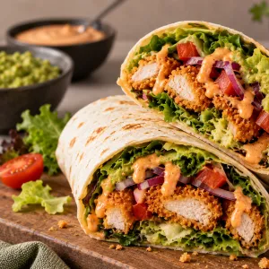 Wrap crunchy chicken