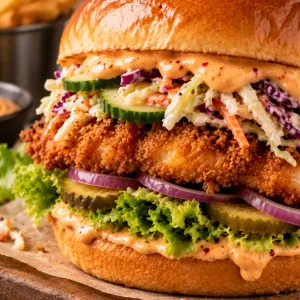 Chicken katsu burger
